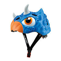 Шолом захисний дитячий GLOBBER FANTASY, трицератоп, з ліхтариком, 49-55см
