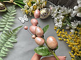 Гілка великодня з яйцями 22 см,рожевий перламутр, фото 4