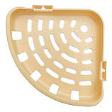 Полиця для ванної кімнати №1 (три дрібні) бежева (Юніпласт), фото 2