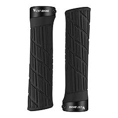 Грипси велосипедні West Biking YP0804063 Black з двома замками ручки на кермо