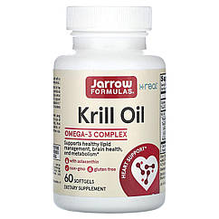 Олія криля, Krill Oil, Jarrow Formula, 60 гелевих капсул