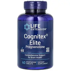 Поліпшення роботи мозку, прегнінолон, Cognitex Elite Pregnenolon, Life Extension, 60 вегетаріанських таблеток