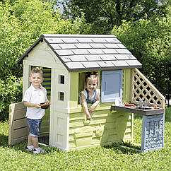 Ігровий будинок Smoby Life Pretty Playhouse Райдужний з літньою кухнею 7600810738