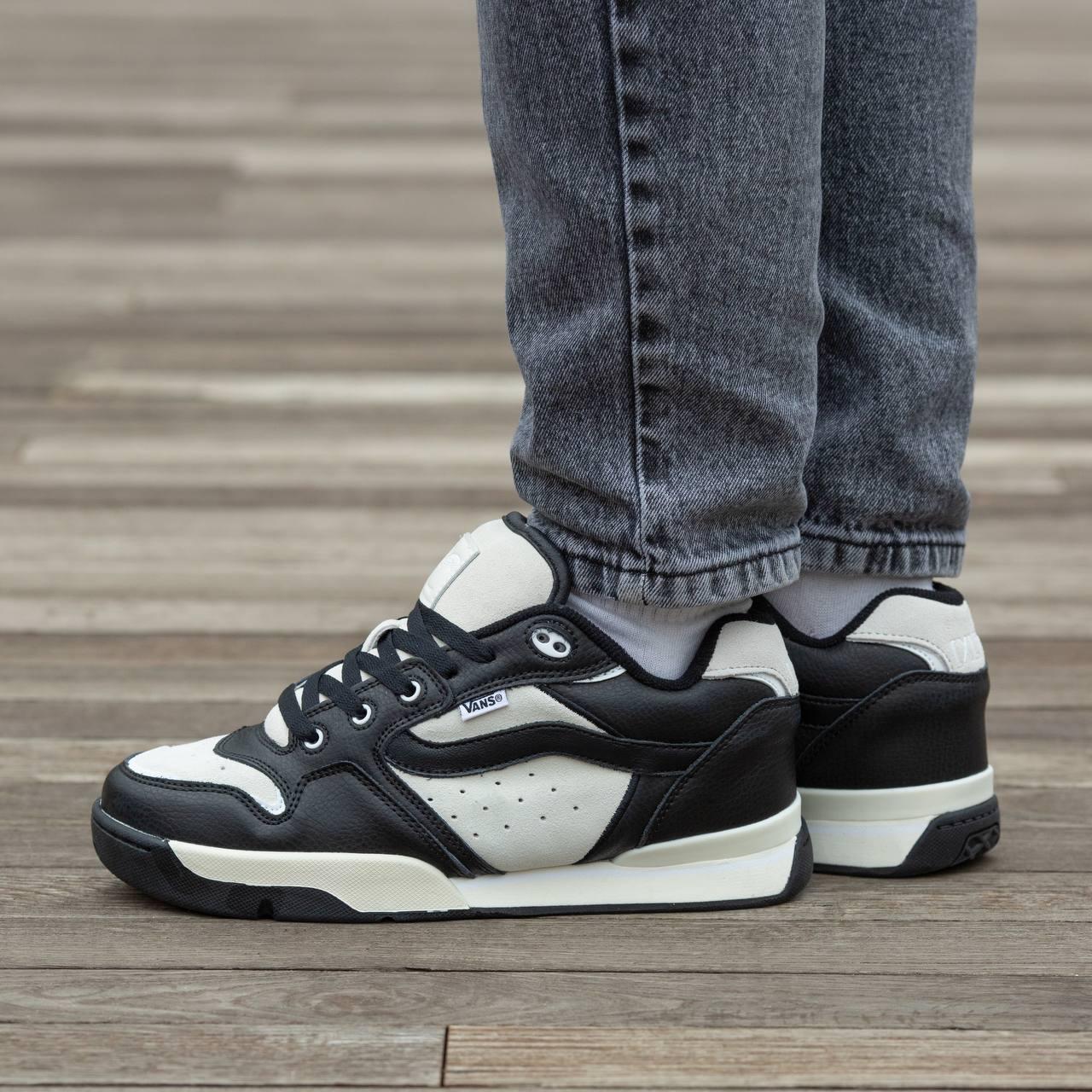 Кеди чоловічі чорні Vans Rowley XLT Black White (18794)