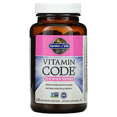 Сирі вітаміни для жінок 50+, Multivitamin, Vitamin Code, Garden of Life, з цілісних продуктів, 120