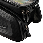 Водонепроникна сумка для телефону на велосипед з кріпленням на раму та прозорою сенсорною панеллю + дві бічні сумки-кишеня з боків, фото 6