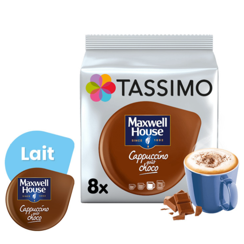 Кава в капсулах Maxwell House by Tassimo Cappuccino Choco (16 капсул = 8 порцій)