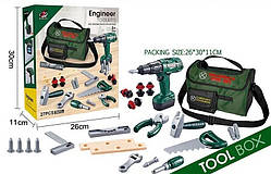 Дитячий набір інструментів на 27 предметів із дриллю