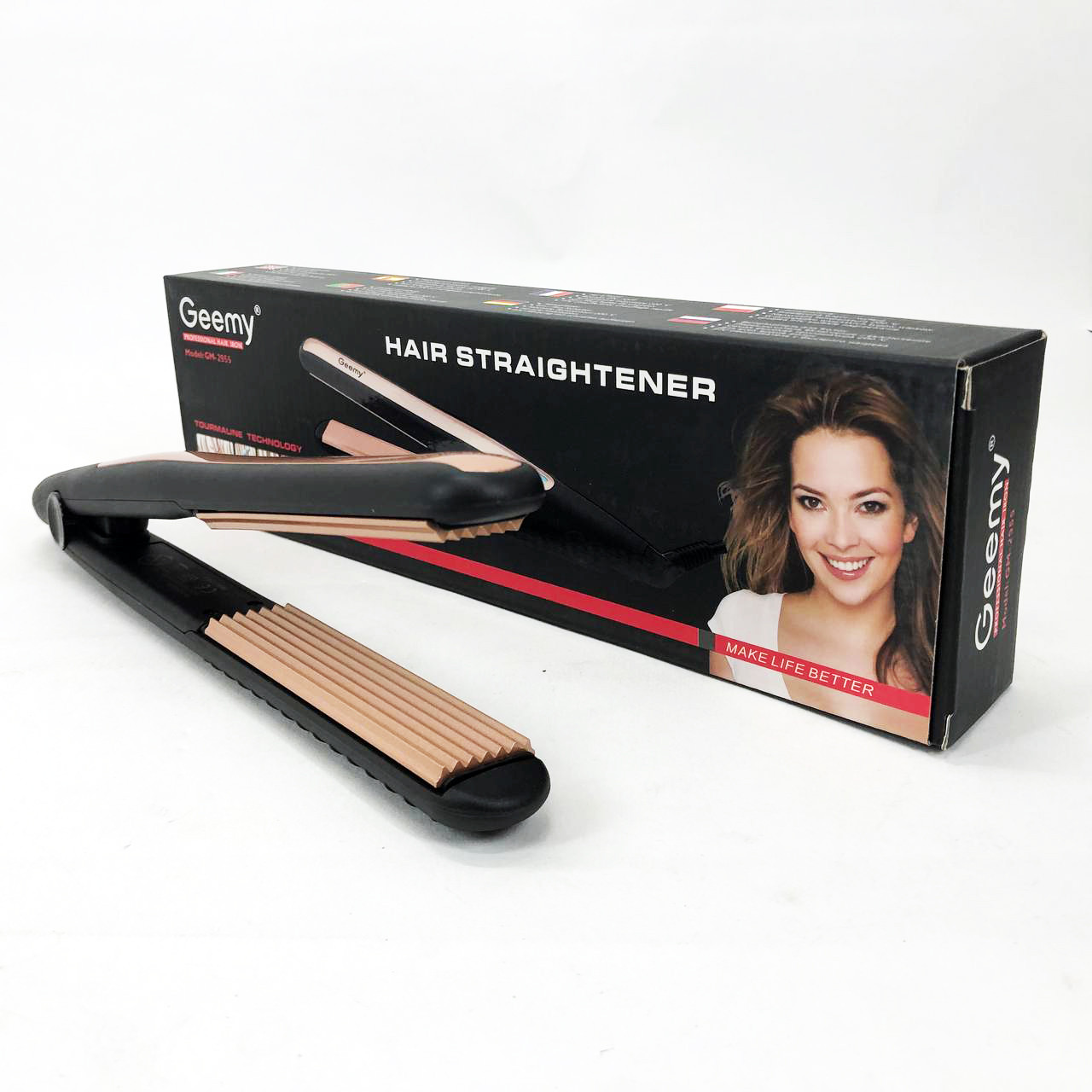 Плойка гофре для волосся Gemei GM-2955W для прикореневого об'єму, Топ випрямляч для волосся, фото 1