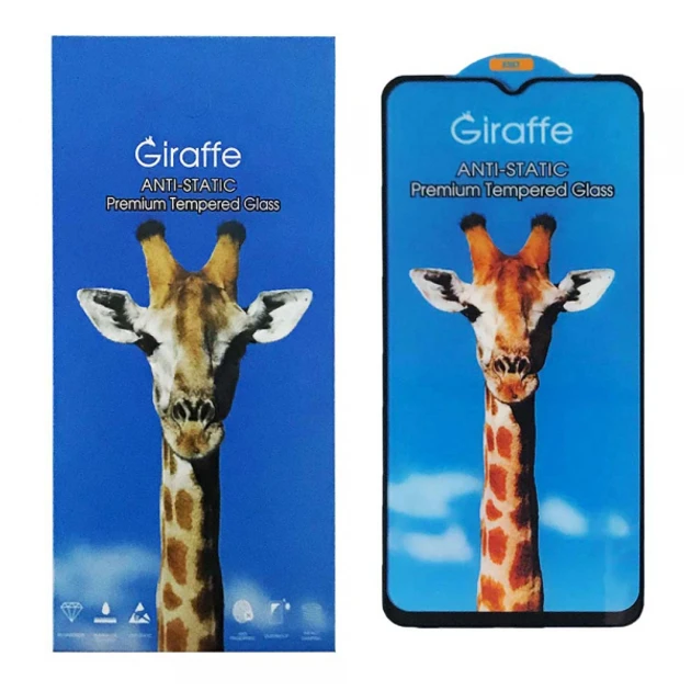 Захисне скло Giraffe для Motorola E7 / E7 Plus / E7 Power / E13 / E20 / E22 / E22i антистатичне покриття, олеофобне, з чорною