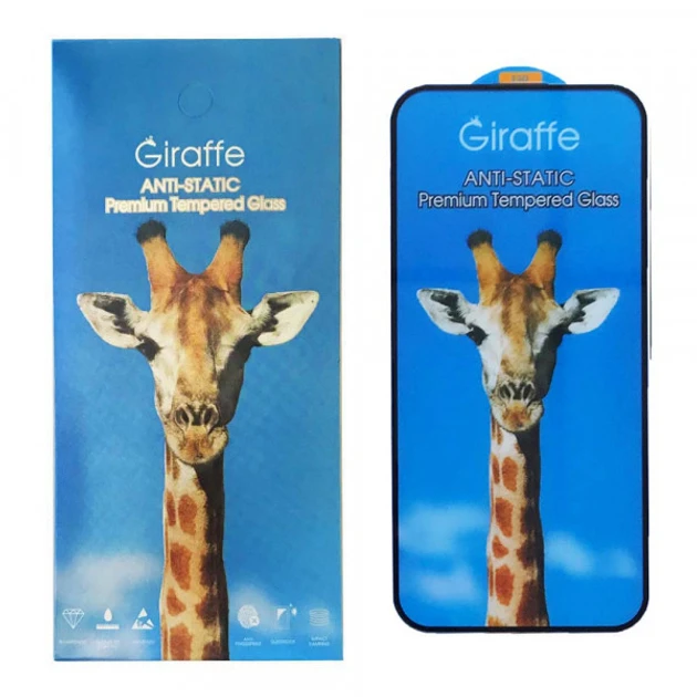 Захисне скло Giraffe ESD Anti-Static Apple iPhone 16 Plus з чорною рамкою