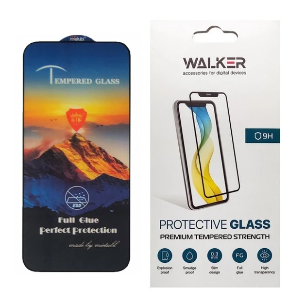 Захисне скло Mietubl для Apple iPhone 16 Pro Max, ESD Anti-static, 9H, Full Glue з чорною рамкою