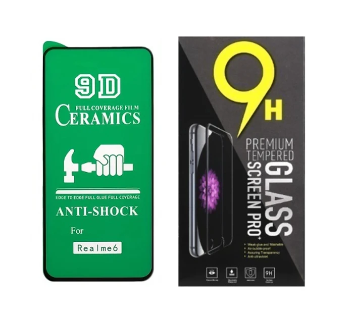 Протиударна захисна плівка Ceramics 9D для Oppo A52 (CPH2061, CPH2069, PADM00, PDAM10) з чорною рамкою