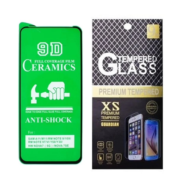 Протиударна захисна плівка Ceramics 9D для Motorola Moto G31, G41, G71 5G, G8, G8 Plus, G Fast з чорною рамкою, глянцева