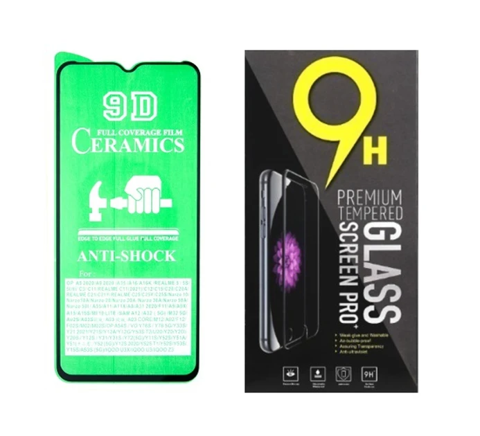 Протиударна захисна плівка Ceramics 9D для Xiaomi Redmi Note 11E, Redmi Note 11R з чорною рамкою
