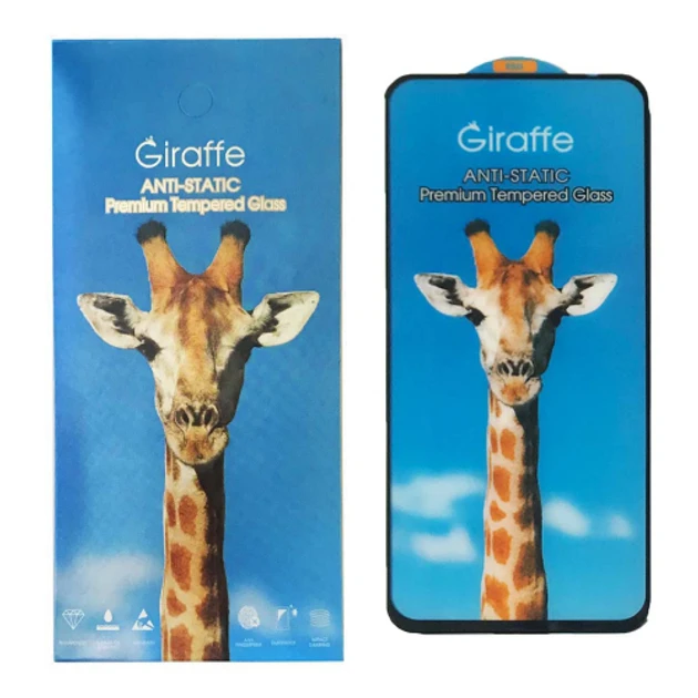 Захисне скло Giraffe ESD Anti-Static для Xiaomi Redmi 12, Redmi 12 5G, Redmi 13, Redmi Note 12R, Poco M6 Pro 5G з чорною рамкою