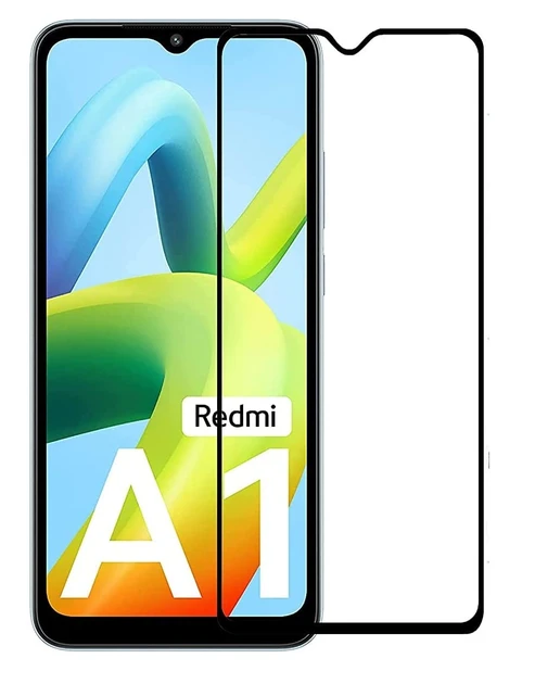 Захисне скло для Xiaomi Redmi A1, Redmi A1 Plus, Redmi A2, Redmi A2 Plus з чорною рамкою