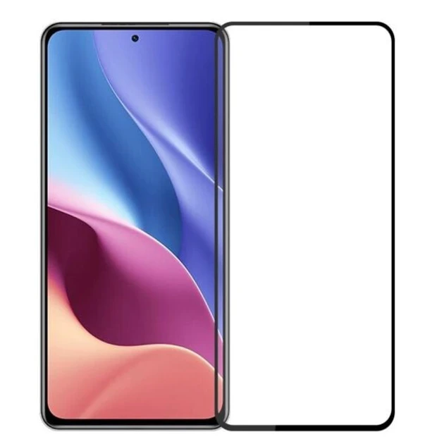 Захисне скло для Xiaomi Redmi K30s, K40, K40 Pro, K40 Pro Plus з чорною рамкою