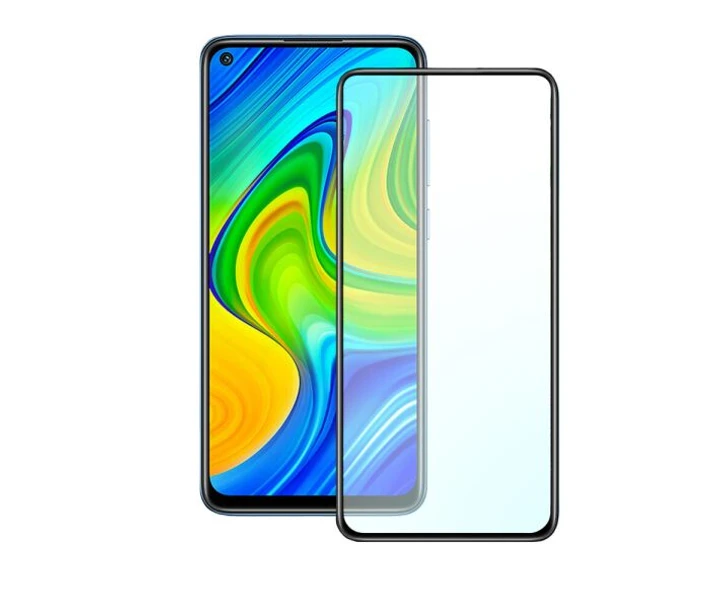 Захисне скло для Xiaomi Poco M2 Pro, M2003J6CI з чорною рамкою