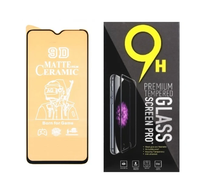 Протиударна захисна плівка Ceramics 9D для Oppo F11, Reno Ace, Realme X2 Pro з чорною рамкою, матова