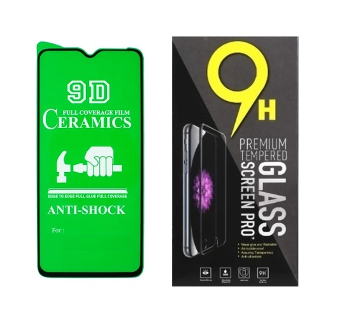 Протиударна захисна плівка Ceramics 9D для One Plus 7T, OnePlus 7T (HD1901, HD1903, HD1900, HD1907, HD1905) з чорною рамкою,