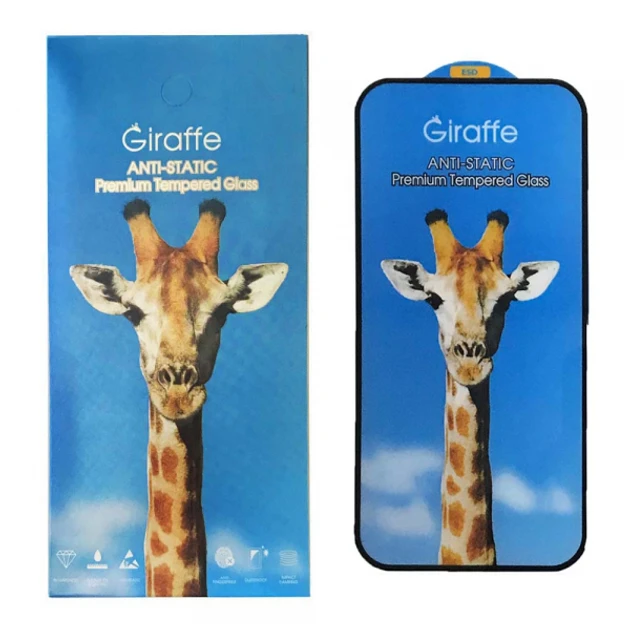 Захисне скло Giraffe ESD Anti-Static Apple iPhone 15 Pro з чорною рамкою