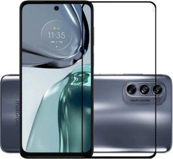 Захисне скло для Motorola Moto G71s з чорною рамкою