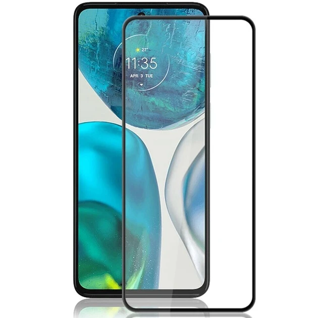 Захисне скло для Motorola Moto G52 XT2221 з чорною рамкою