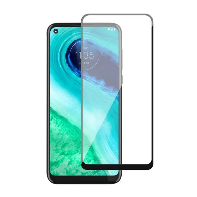 Захисне скло для Motorola Moto G Fast XT2045 з чорною рамкою