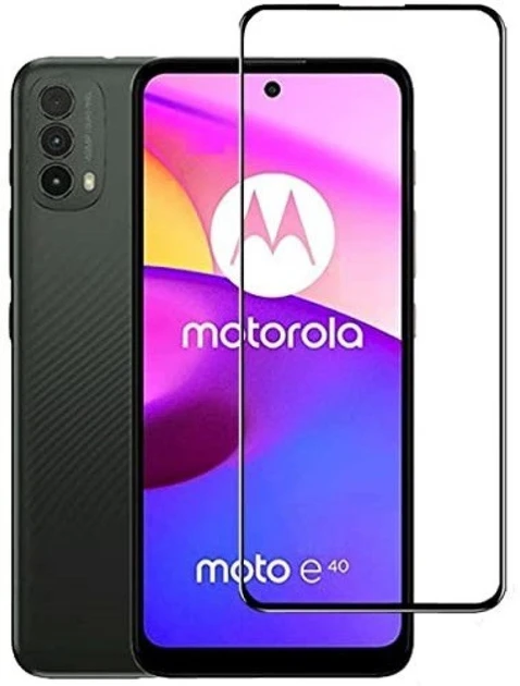 Захисне скло Motorola Moto E40 XT2159 з чорною рамкою