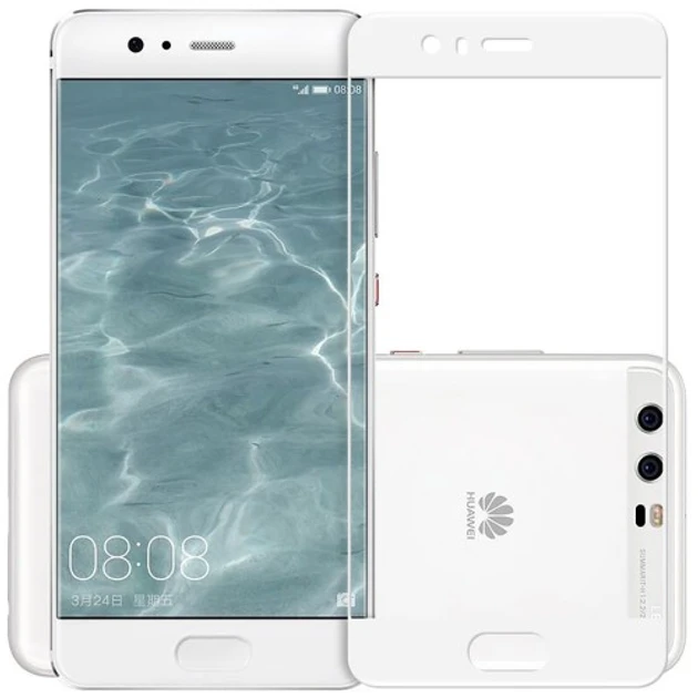 Захисне скло Huawei P10 (2017) | VTR-L09 | VTR-L29 Full Glue (0.3 мм, 2.5D) біле