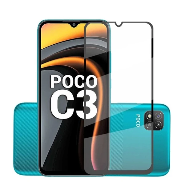 Захисне скло для Xiaomi Poco C3 (M2006C3MII, MZB07RIIN, MZB07RJIN, MZB07QAIN, MZB07RLIN) з чорною рамкою