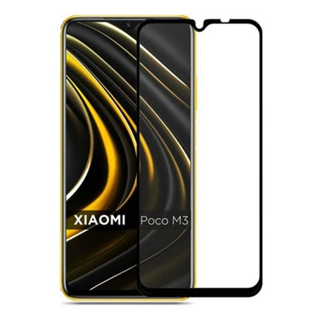 Захисне скло для Xiaomi Poco M3 (M2010J19CG, M2010J19CI) з чорною рамкою