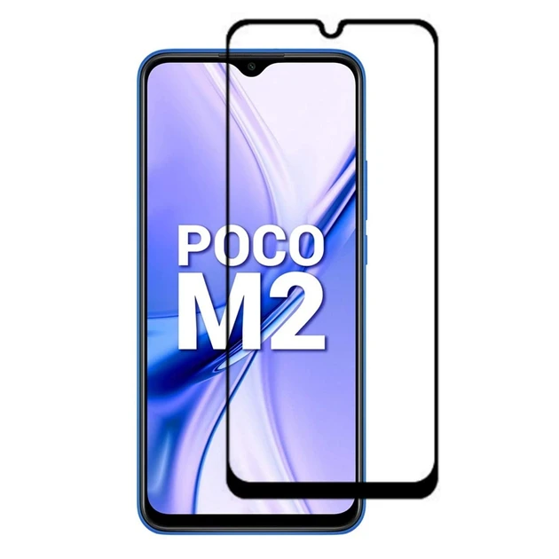Захисне скло для Xiaomi Poco M2 (MZB9919IN, M2004J19PI) з чорною рамкою