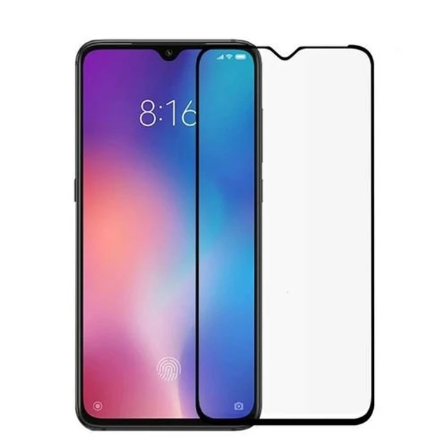 Захисне скло для Xiaomi Redmi 9T з чорною рамкою