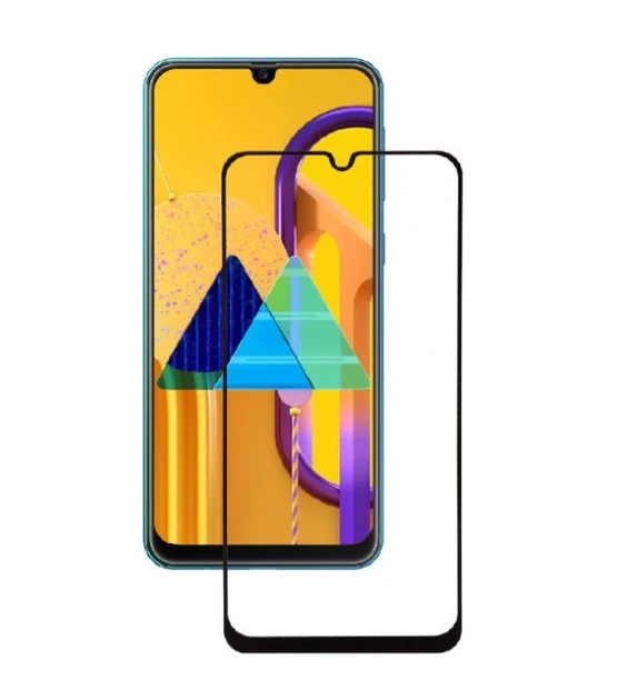 Захисне скло для Samsung M307 Galaxy M30s з чорною рамкою