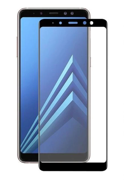 Захисне скло для Samsung A600 Galaxy A6 (2018) з чорною рамкою