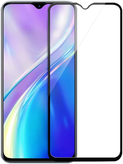 Захисне скло для Realme X2, Oppo Reno Z, Oppo K5 з чорною рамкою