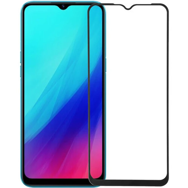 Захисне скло для Realme C3, Realme C3i з чорною рамкою