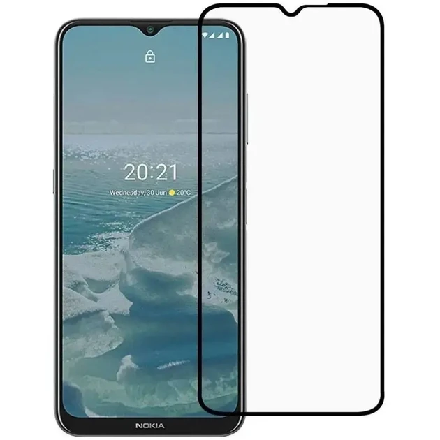 Захисне скло для Nokia G10 (TA-1334, TA-1351, TA-1346, TA-1338) з чорною рамкою