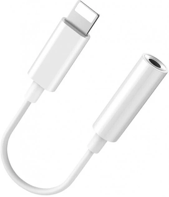 Кабель аудіо перехідник AUX Cable GL032 7G Lightning To Jack 3.5, білий
