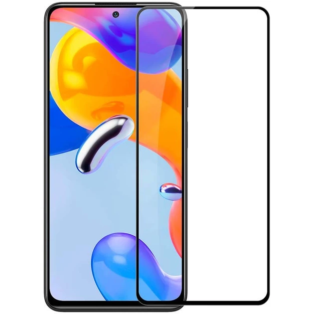 Захисне скло для Xiaomi Redmi Note 11T Pro, Redmi Note 11T Pro Plus з чорною рамкою