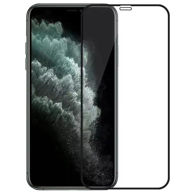 Захисне скло iPhone 12 Pro Max (6.7) (0.3 мм, 5D / 10D) чорне