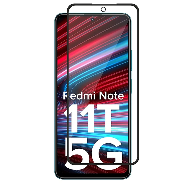 Захисне скло для Xiaomi Redmi Note 11T 5G (21091116AI) з чорною рамкою