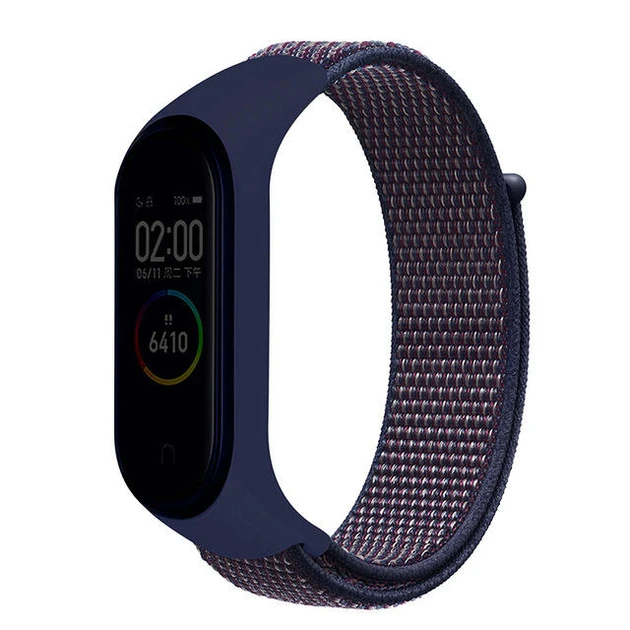 Ремінець UWatch Nylon Strap для фітнес-браслета Xiaomi Mi Band 3, Mi Band 4, Mi Band 5, Mi Band 6, Dark Blue