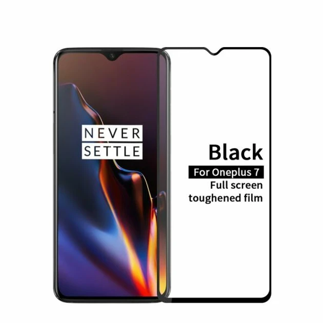 Захисне скло для One Plus 7, OnePlus 7 (GM1901, GM1900, GM1905) з чорною рамкою