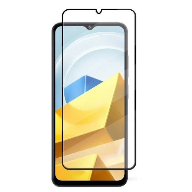 Захисне скло для Xiaomi Poco M5 (22071219CG) з чорною рамкою