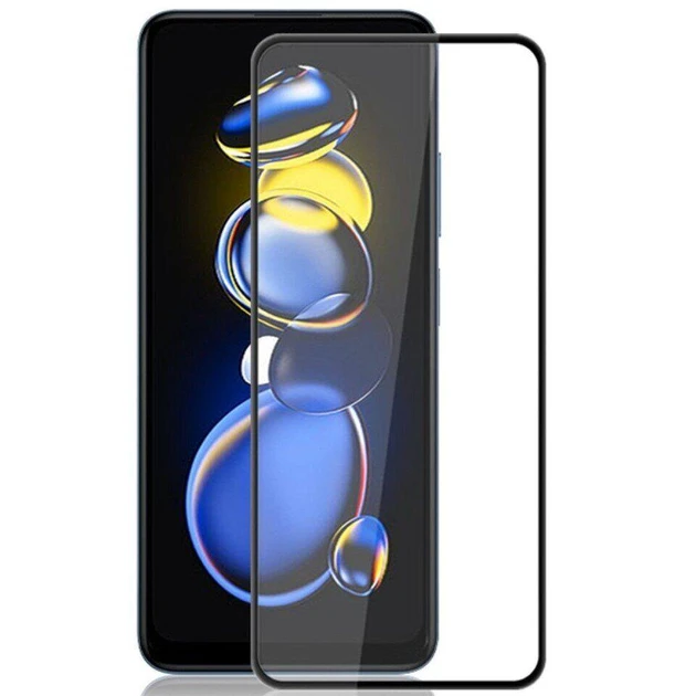 Захисне скло для Xiaomi Redmi Note 11E Pro з чорною рамкою