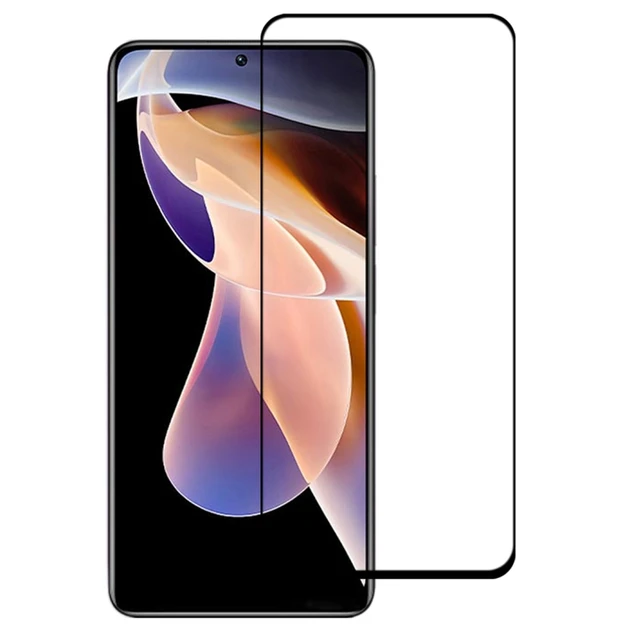 Захисне скло для Xiaomi Redmi Note 11 Pro, Redmi Note 11 Pro 5G з чорною рамкою