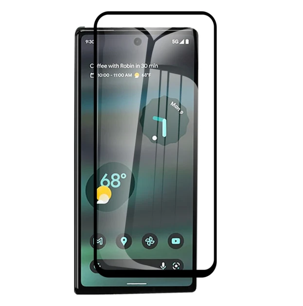 Защитное стекло Prime для Google Pixel 6a (6.1) GX7AS, GB62Z, G1AZG с черной рамкой